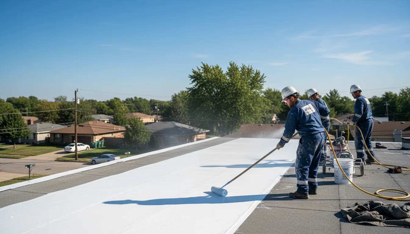 Commercial roof coating in Mabie, WV near me